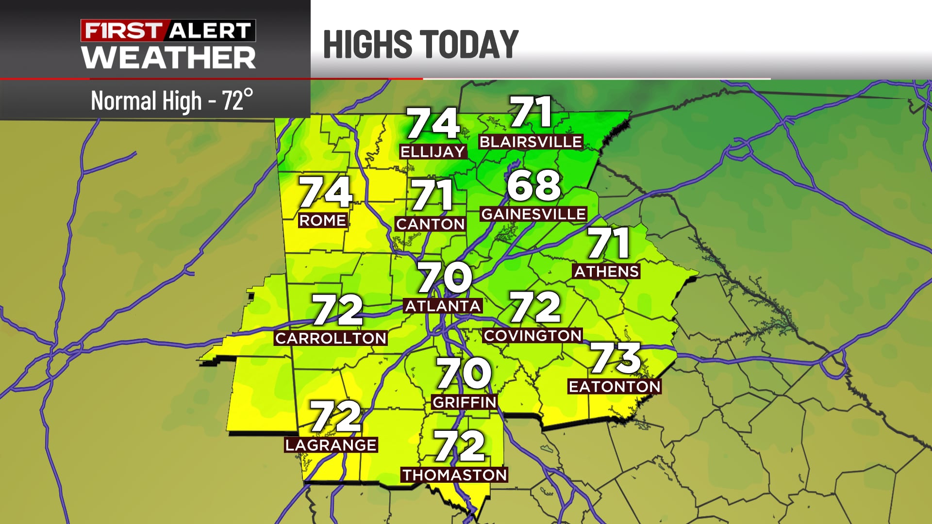 Atlanta Forecast Calls for Sunny, Dry Weekend and Week Ahead