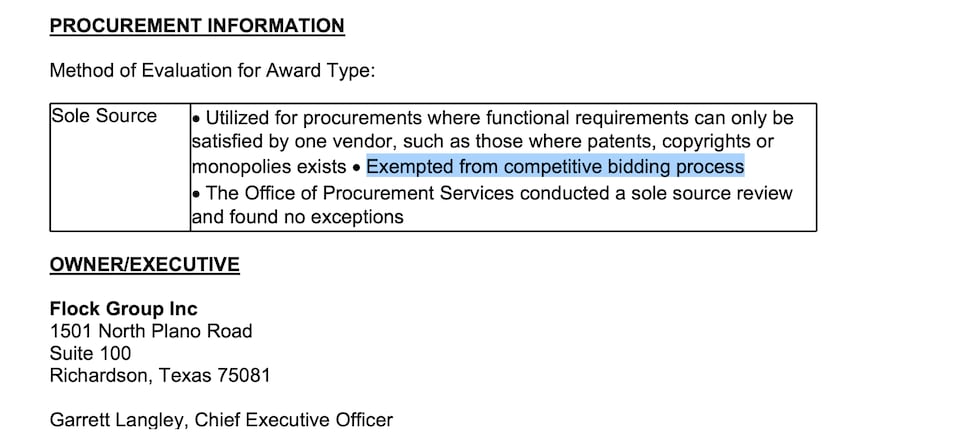 A screenshot of a document with a highlighted line of text that says "Exempted from...