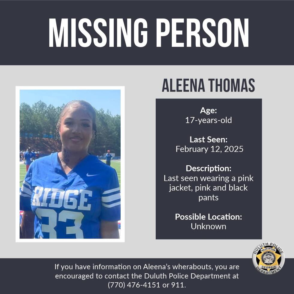 Aleena Thomas, 17, was last seen on Feb. 12 after leaving her home.