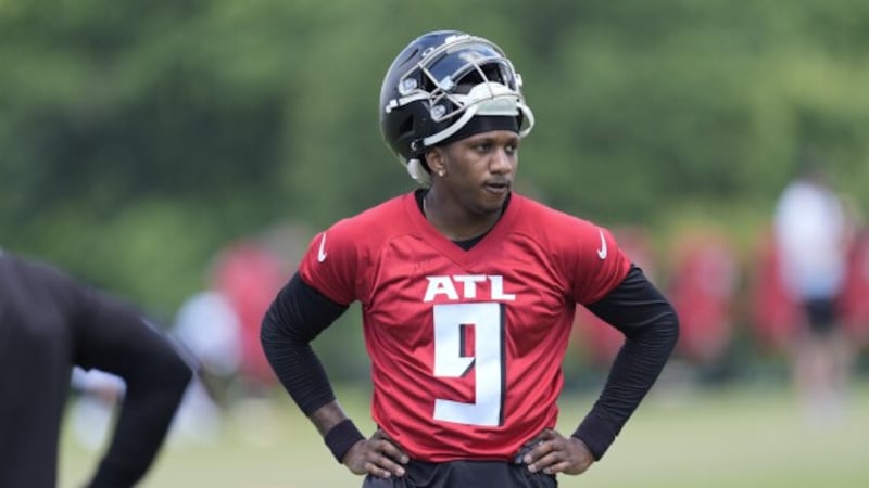 Falcons Rookie Michael Penix Jr at practice