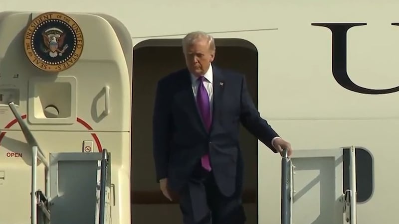 President Donald Trump arrives in Georgia on Feb. 19, 2026.