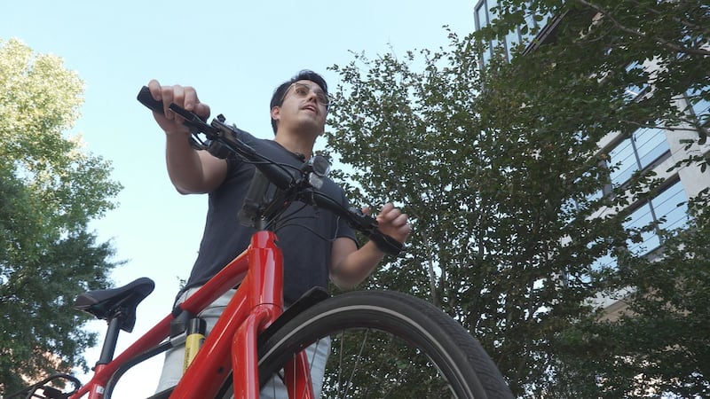 zarate with his e-bike purchased with rebate
