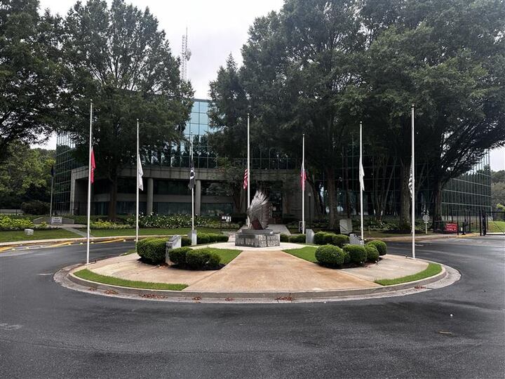Emory Flags Flags fly at half-staff in memory of fallen officer killed during ...