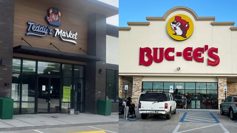 Teddy's Market storefront and Buc-ee's storefront