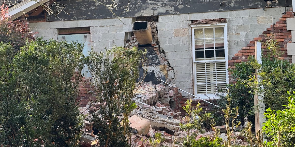 Chimney Explosion Chimney on Sandy Springs home destroyed in apparent explosion