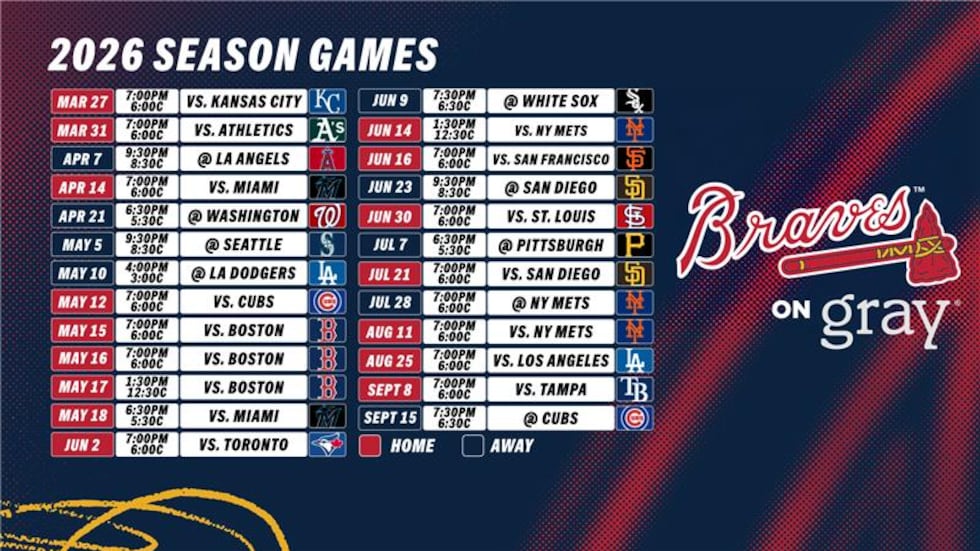 25 regular season games will air on Gray Media stations across the southeast.