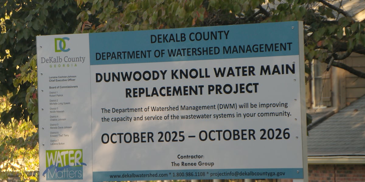Construction to fix frequent water main breaks along Chamblee Dunwoody Road to begin next week