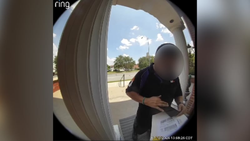 A FedEx driver is no longer working for the company after a Ring camera captured him using a...