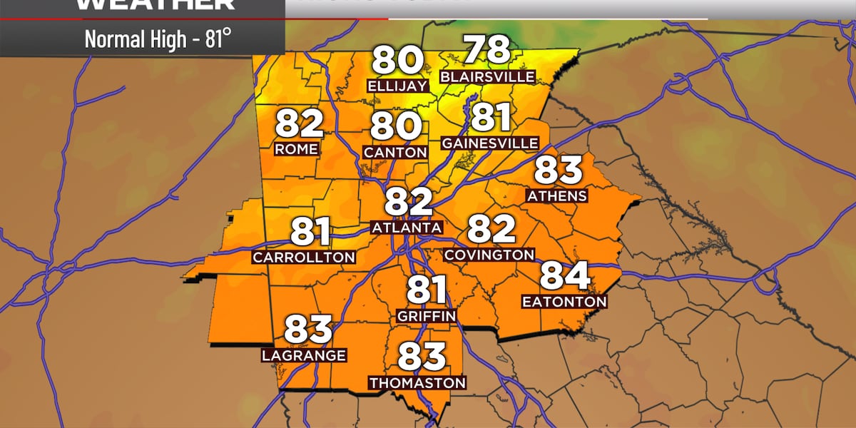 Coverage image for: Beautiful week ahead; FIRST ALERT for weekend rain
