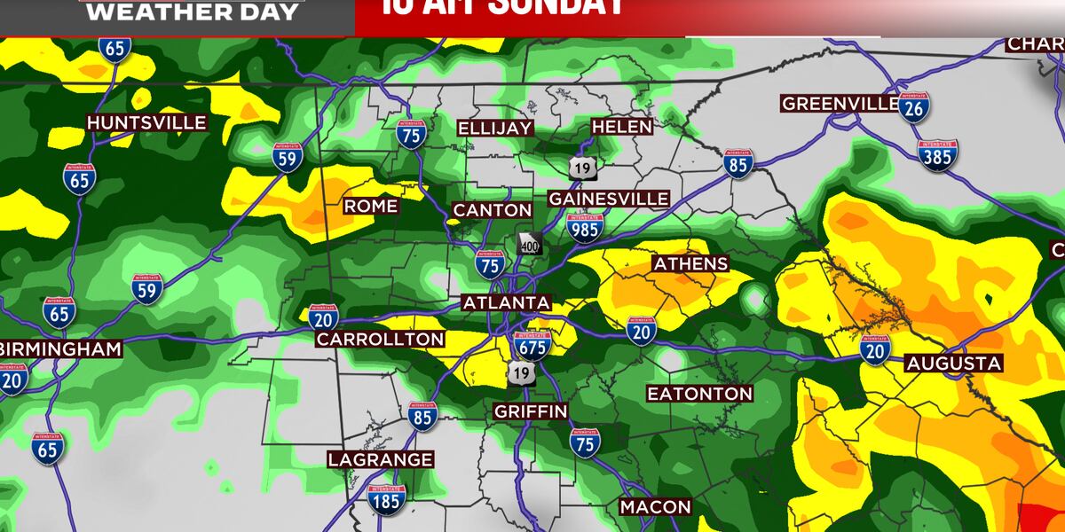 High Stream Alert Sunny, 70s today; First Alert Weather Day for Sunday rain