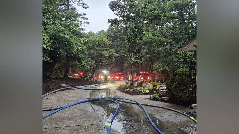 Blake Ridge Court Fire Lightning strike sets garage on fire in Tucker neighborhood