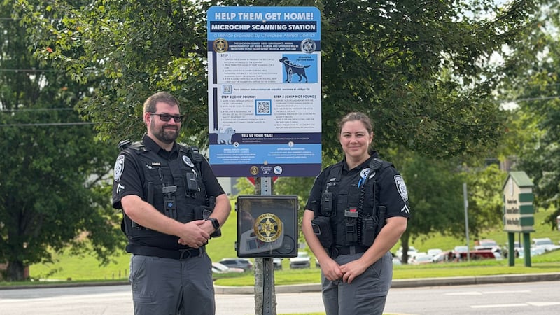 Microchip scanning stations in Cherokee County