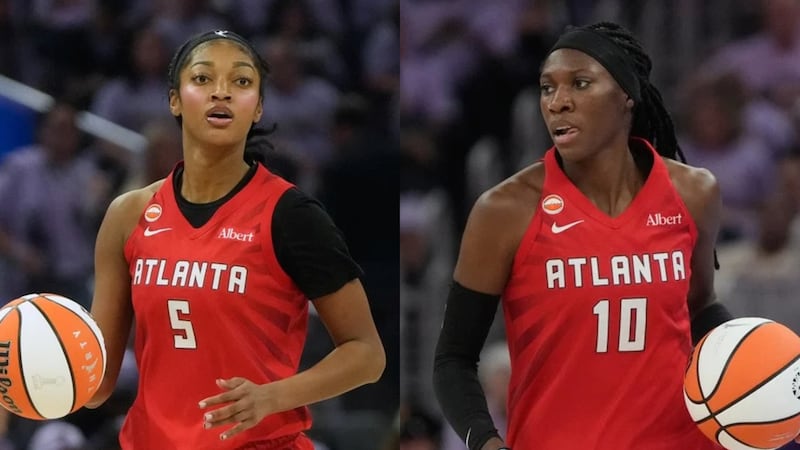 Angel Reese (left) and Rhyne Howard (right)