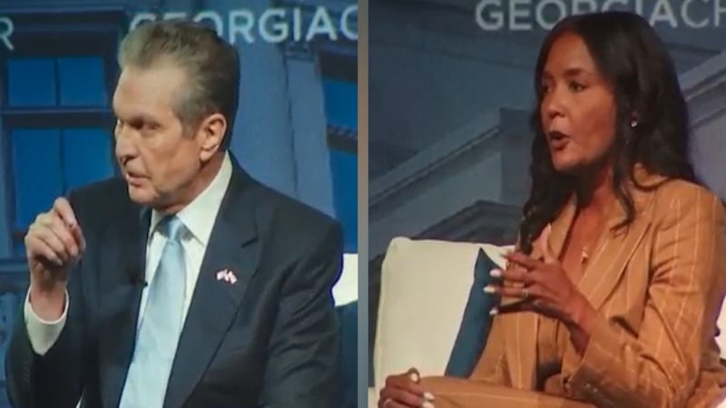 Rick Jackson and Keisha Lance Bottom at Georgia Chamber event, Aug. 5, 2026