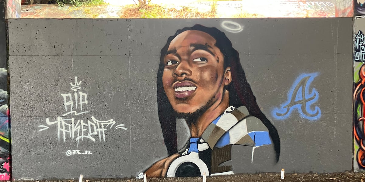 Fallen Rappers Mural Mural painted of slain Atlanta rapper Takeoff at Old Fourth Ward skatepark