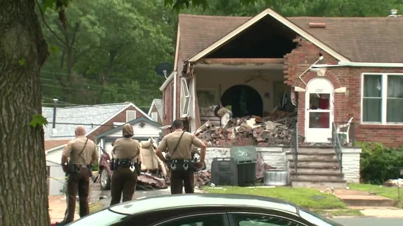 One person is dead after a car crashed into a home in St. Louis County, Missouri.