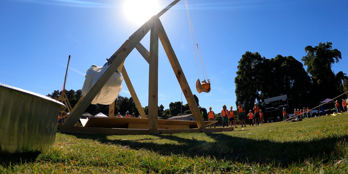 Kennesaw State students smash pumpkins in the name of education