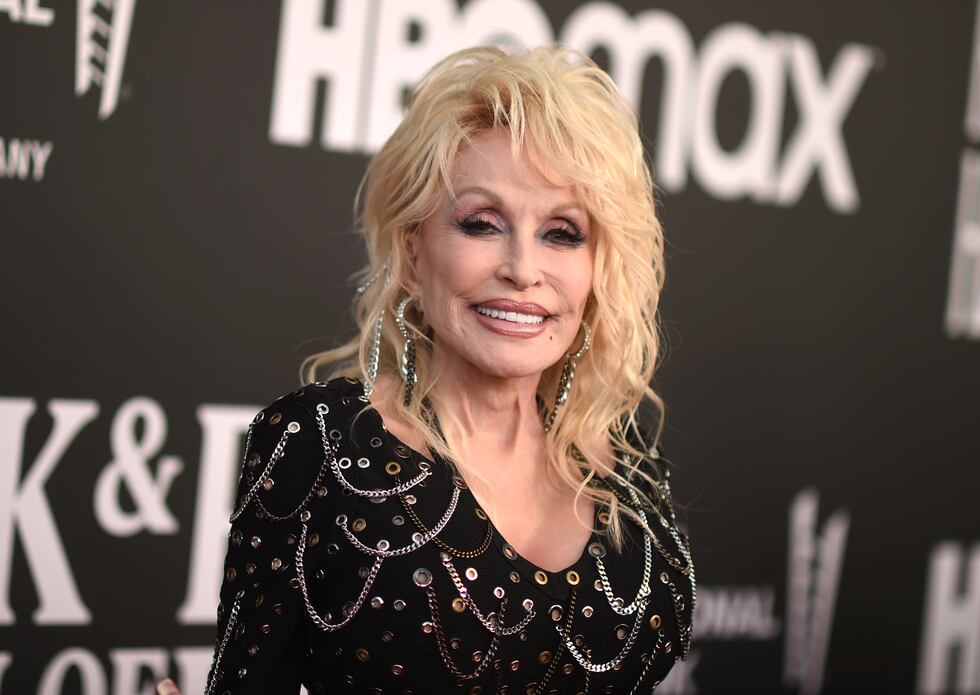 Dolly Parton arrives at the Rock & Roll Hall of Fame Induction Ceremony on Saturday, Nov. 5,...