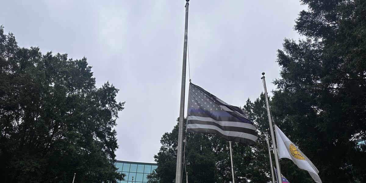 Emory Flags Flags fly at half-staff in memory of fallen officer killed during ...