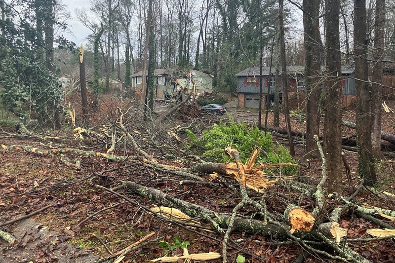 Severe storms tear down trees, damage homes in Cobb County