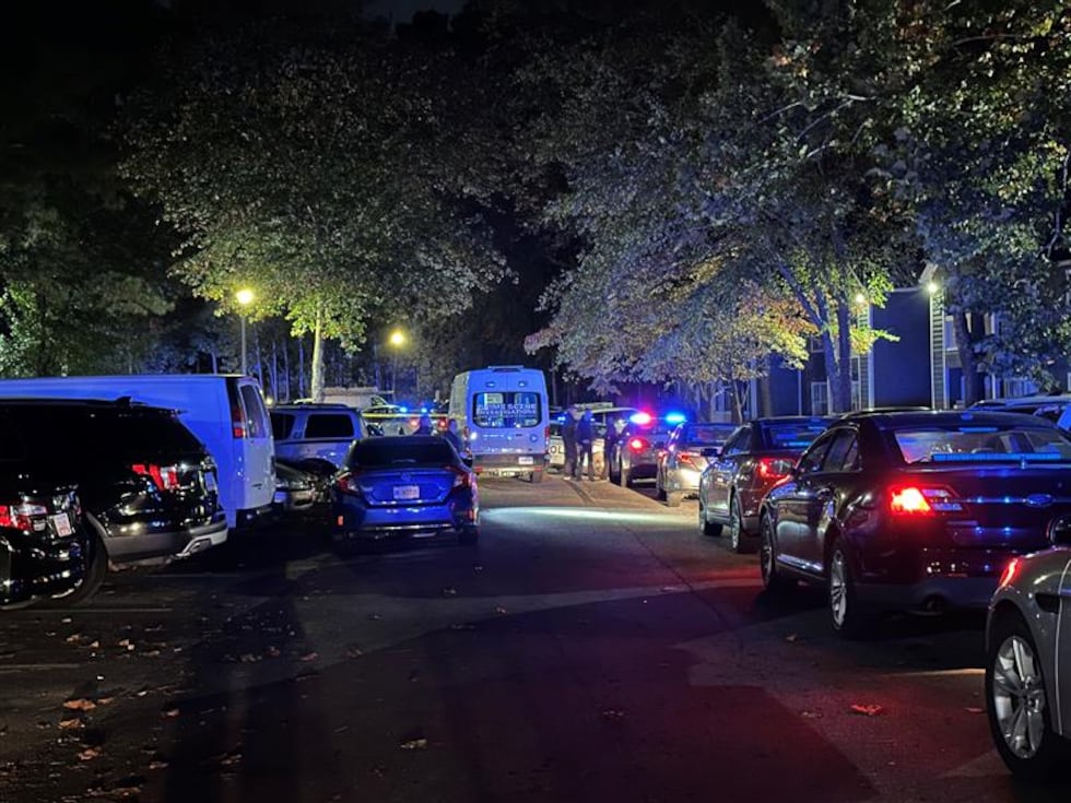 The scene of a homicide investigation on Pirkle Road in unincorporated Norcross.