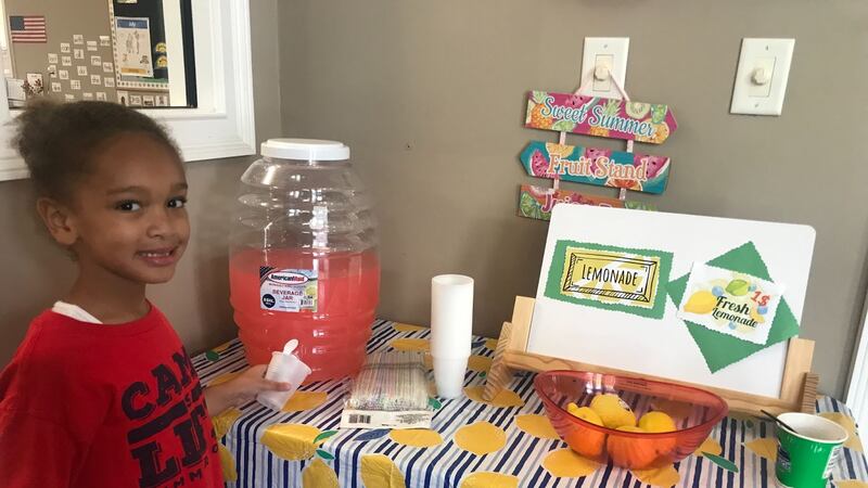 Preschoolers at Carrington Academy’s summer camps raised more than $2,200 by selling lemonade