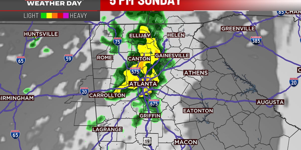 FIRST ALERT WEATHER DAY: Steady rain develops late-day Sunday FIRST ALERT WEATHER DAY: Steady rain develops late-day Sunday