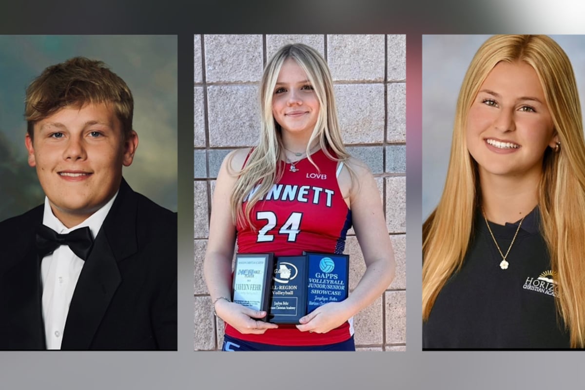 Jackson Mobley, Jaylyn Fehr and Charlotte Martin (left to right)