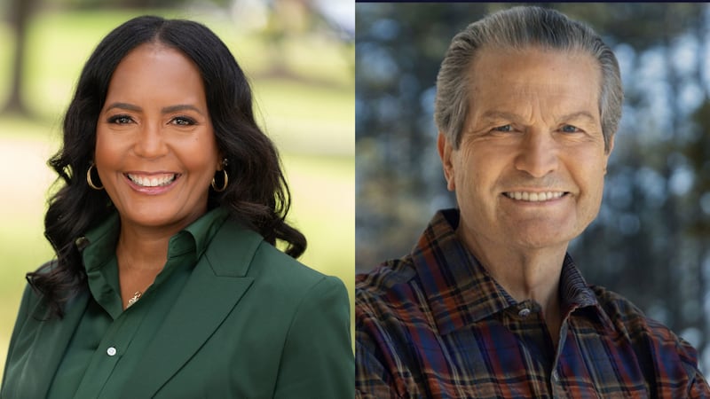 Governor candidates Keisha Lance Bottoms, left, and Rick Jackson