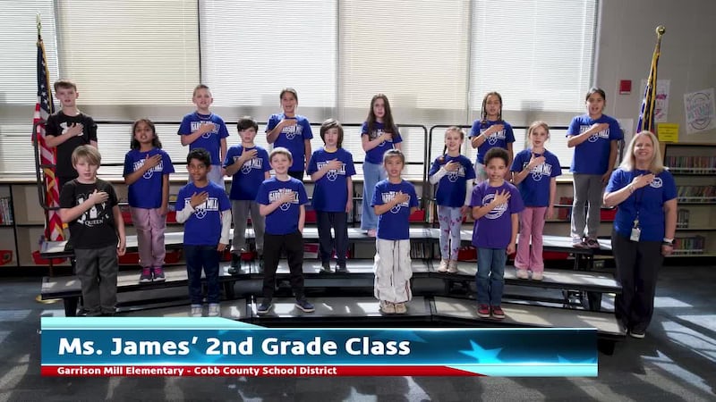 Pledge of Allegiance - Garrison Mill Elementary - Ms. James' 2nd grade class