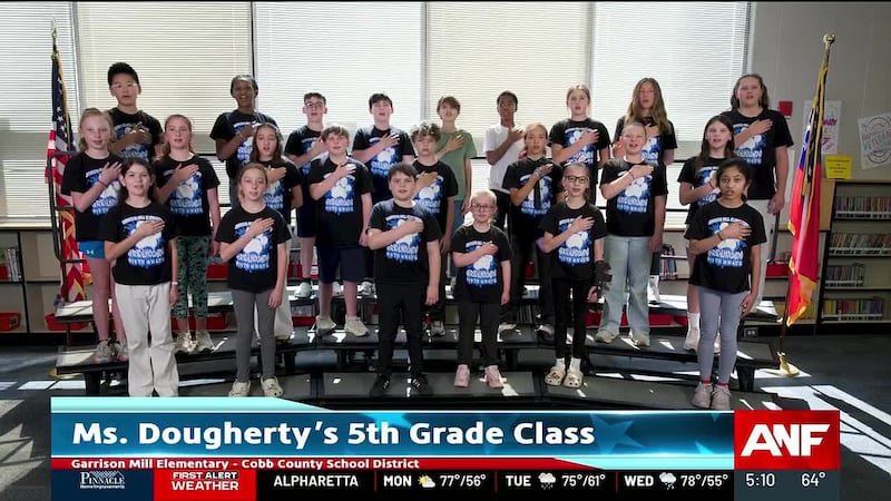 Pledge of Allegiance - Garrison Mill Elementary - Ms. Dougherty's 5th grade class