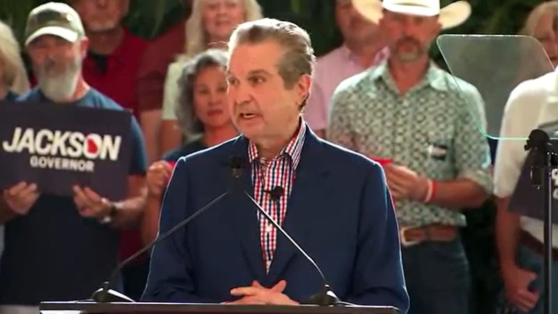 Republican nominee Rick Jackson held his first general election rally Thursday.