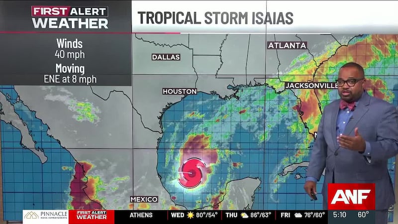 Tropical Storm Isaias forms in the southwest Gulf