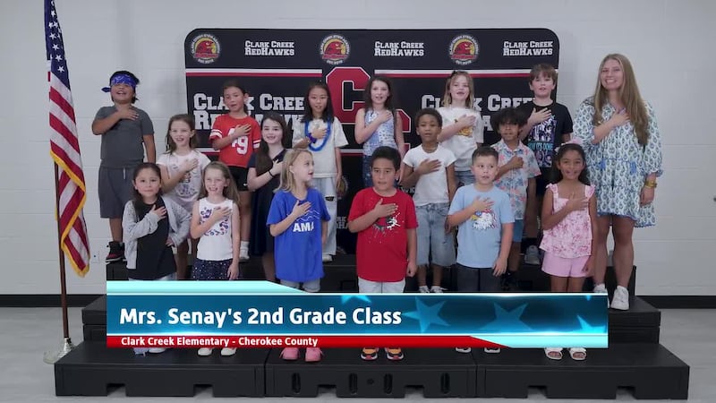Pledge of Allegiance – Clark Creek Elementary – Mrs. Senay's 2nd grade class