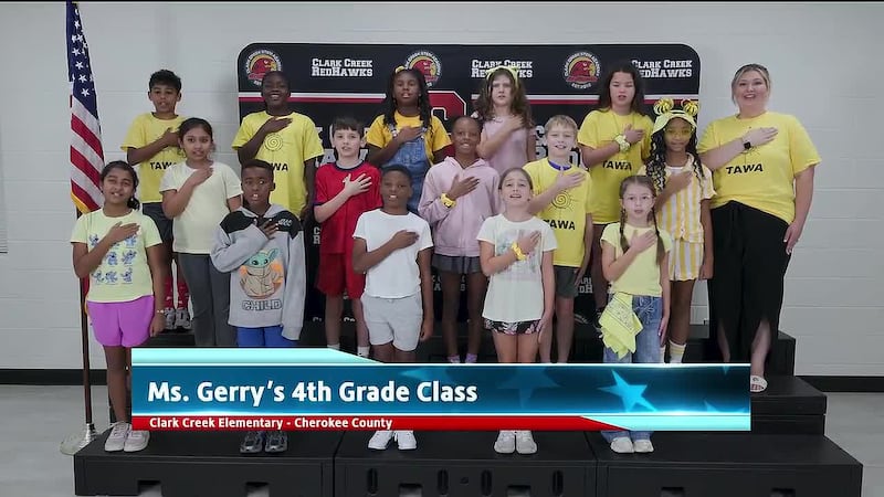 Pledge of Allegiance - Clark Creek Elementary - Ms. Gerry's 4th Grade Class