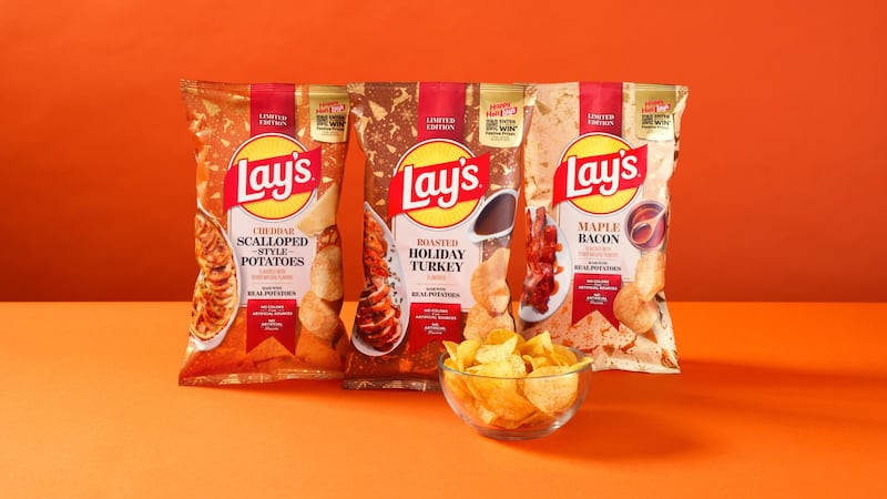 Lay’s is releasing holiday-inspired chips flavored like turkey, scalloped potatoes, maple...