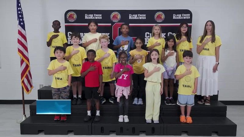 Pledge of Allegiance - Clark Creek Elementary - Mrs. Parkman's 2nd Grade Class