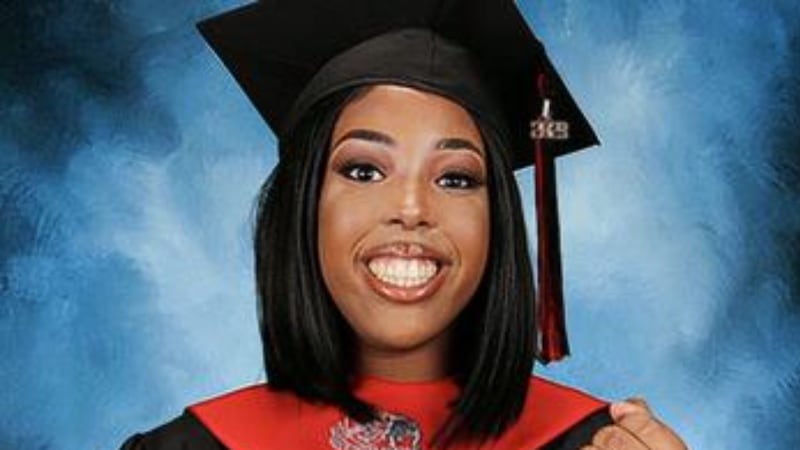 The mother of a 21-year-old woman shot and killed by her ex-boyfriend at work last Halloween...